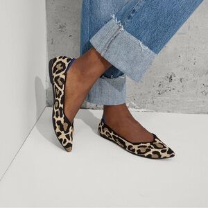 Rothy's Women's The Point Animal Print Flats - Black and Brown